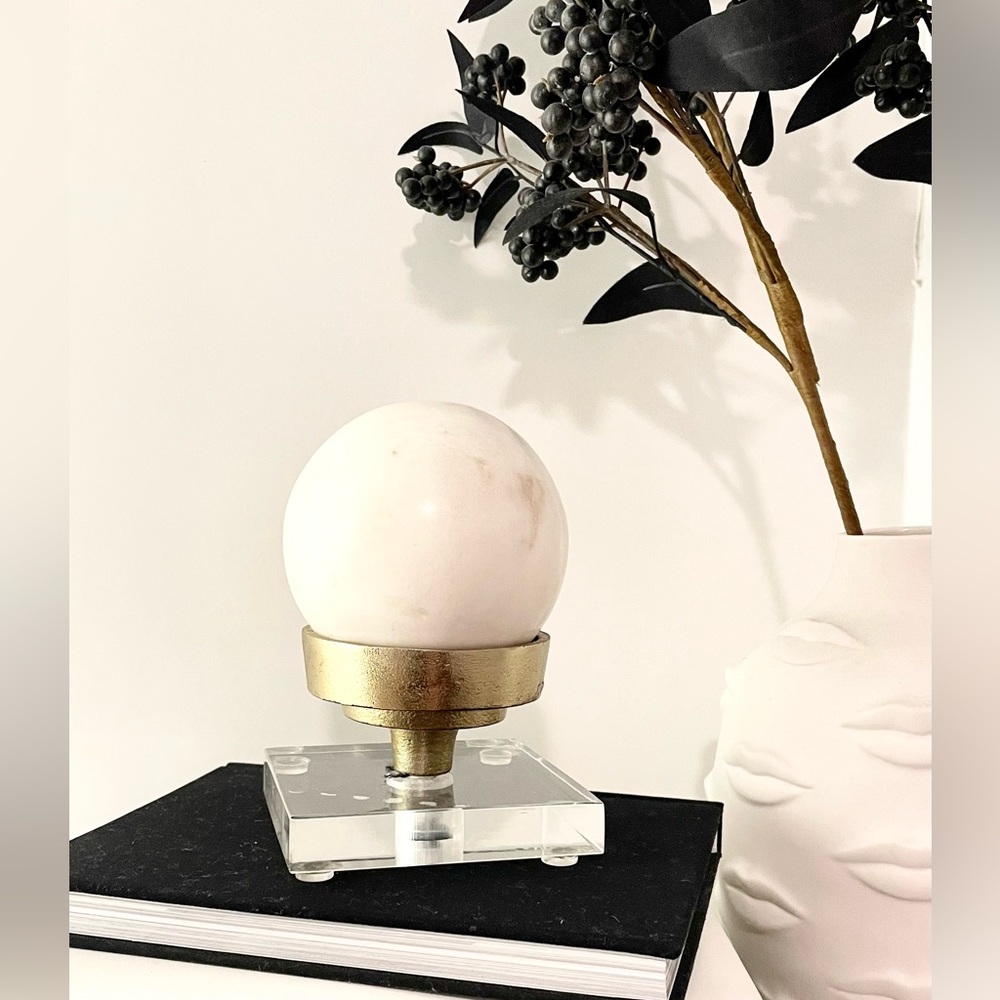 Marble Sphere on acrylic base home decor accessory